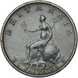 1799 Farthing - George III British Copper Coin - Nice