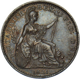 1821 Farthing - George IV British Copper Coin - Very Nice