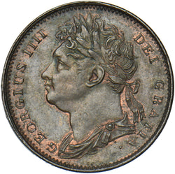 1821 Farthing - George IV British Copper Coin - Very Nice