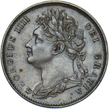 1821 Farthing - George IV British Copper Coin - Very Nice