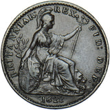 1822 Farthing - George IV British Copper Coin - Nice