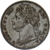 1823 Farthing - George IV British Copper Coin - Very Nice