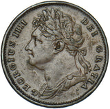 1825 Farthing - George IV British Copper Coin - Nice
