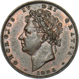 1826 Farthing - George IV British Copper Coin - Very Nice