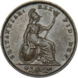 1826 Farthing - George IV British Copper Coin - Very Nice