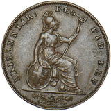 1839 Farthing - Victoria British Copper Coin - Very Nice