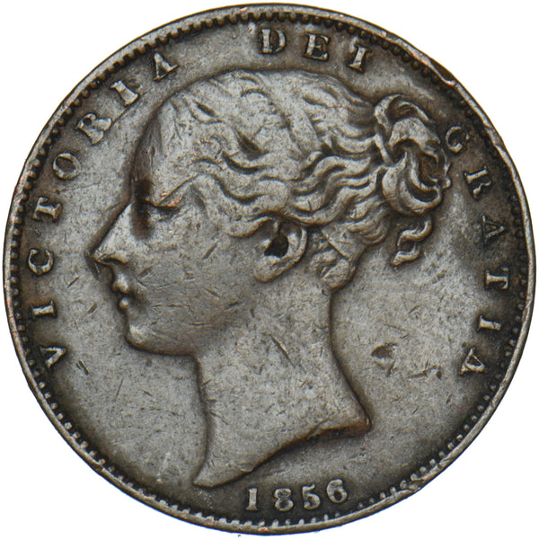 1856 Farthing - Victoria British Copper Coin - Nice