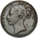 1856 Farthing - Victoria British Copper Coin - Nice
