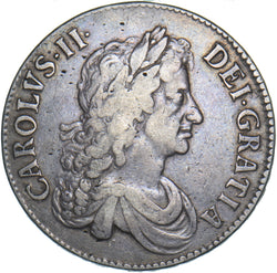 1671 Crown - Charles II British Silver Coin - Nice