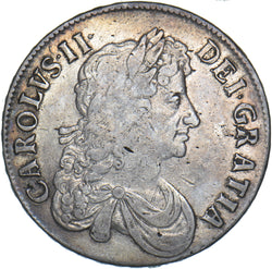 1672 Crown - Charles II British Silver Coin - Nice