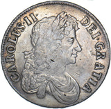 1672 Crown - Charles II British Silver Coin - Nice