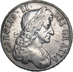 1679 Crown (4th Bust) - Charles II British Silver Coin - Nice
