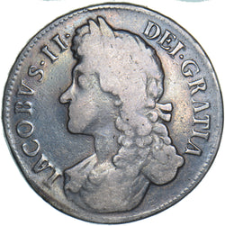 1688 Crown - James II British Silver Coin