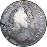 1692 Crown - William & Mary British Silver Coin