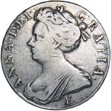 1708 E Crown - Anne British Silver Coin - Nice