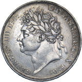 1821 Crown - George IV British Silver Coin - Nice