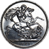 1887 Crown - Victoria British Silver Coin