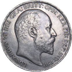 1902 Crown - Edward VII British Silver Coin - Very Nice
