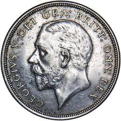 1928 Wreath Crown - George V British Silver Coin - Very Nice