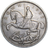 1935 Crown - George V British Silver Coin - Superb