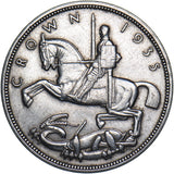 1935 Crown - George V British Silver Coin - Very Nice