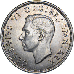 1937 Crown - George VI British Silver Coin - Superb