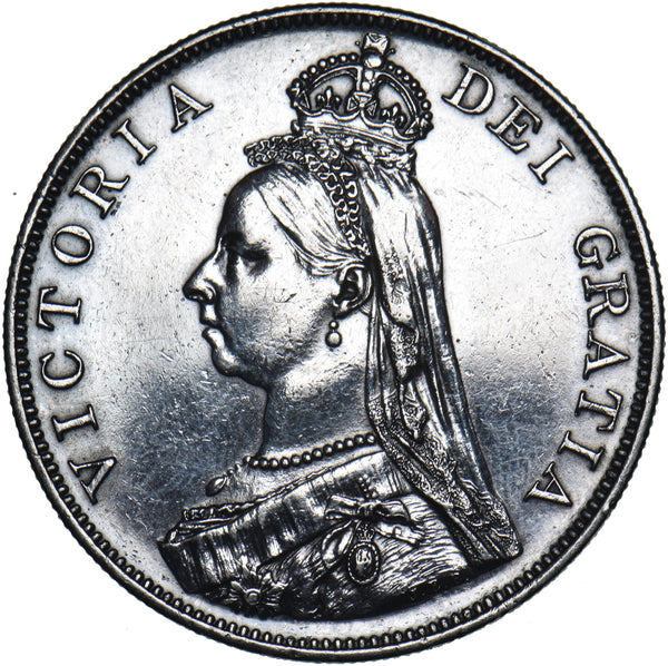 1887 Double Florin (Arabic 1) - Victoria British Silver Coin
