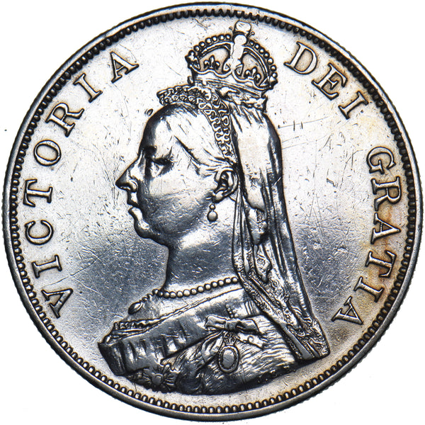1887 Double Florin (Arabic 1) - Victoria British Silver Coin