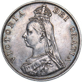 1889 Double Florin - Victoria British Silver Coin - Nice