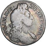 1696 C Halfcrown (Chester Mint) - William III British Silver Coin