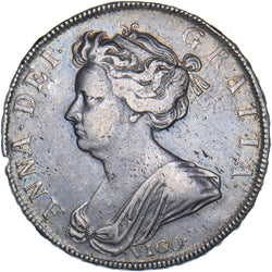 1703 VIGO Halfcrown - Anne British Silver Coin - Nice
