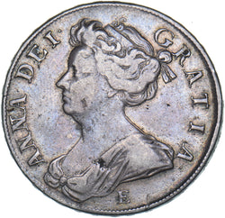 1707 E Halfcrown - Anne British Silver Coin - Nice