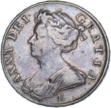 1707 E Halfcrown - Anne British Silver Coin - Nice