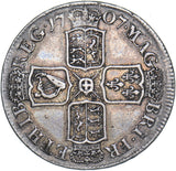 1707 E Halfcrown - Anne British Silver Coin - Nice