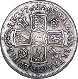 1707 Halfcrown (Roses & Plumes) - Anne British Silver Coin