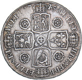 1745 Halfcrown (Roses) - George II British Silver Coin - Nice