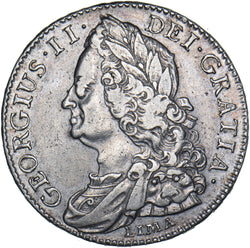 1745 LIMA Halfcrown - George II British Silver Coin - Nice