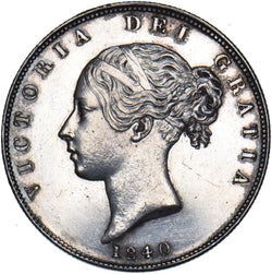 1840 Halfcrown - Victoria British Silver Coin - Very Nice
