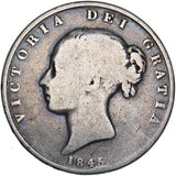 1845 Halfcrown - Victoria British Silver Coin