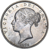 1874 Halfcrown - Victoria British Silver Coin - Superb
