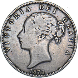 1874 Halfcrown - Victoria British Silver Coin