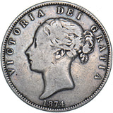 1874 Halfcrown - Victoria British Silver Coin