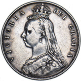 1887 Halfcrown - Victoria British Silver Coin - Nice