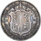 1902 Halfcrown - Edward VII British Silver Coin