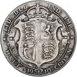 1910 Halfcrown - Edward VII British Silver Coin