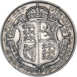 1915 Halfcrown - George V British Silver Coin - Nice