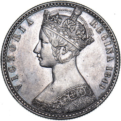 1849 Godless Florin - Victoria British Silver Coin - Very Nice