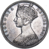 1849 Godless Florin - Victoria British Silver Coin - Very Nice