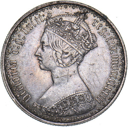 1873 Gothic Florin - Victoria British Silver Coin - Nice