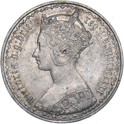 1880 Gothic Florin - Victoria British Silver Coin - Nice